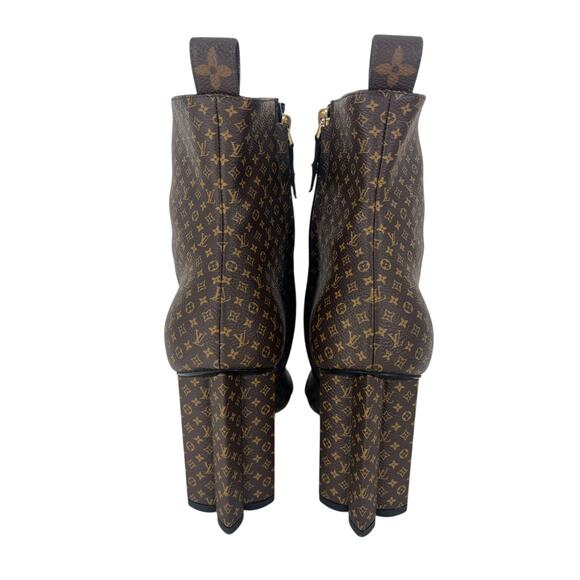 Louis Vuitton Silhouette Ankle Boots Nano Monogram Canvas Brown - Picture 8 of 16
